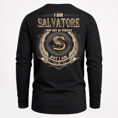 SALVATORE PH55-T25-Personalized Name Quote Apparel “I Am NAME May Not Be Perfect But I Am Limited Edition”