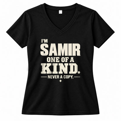 SAMIR P6-K4-228 Personalized Funny Quote Apparel “I’m NAME – One of a Kind, Never a Copy”