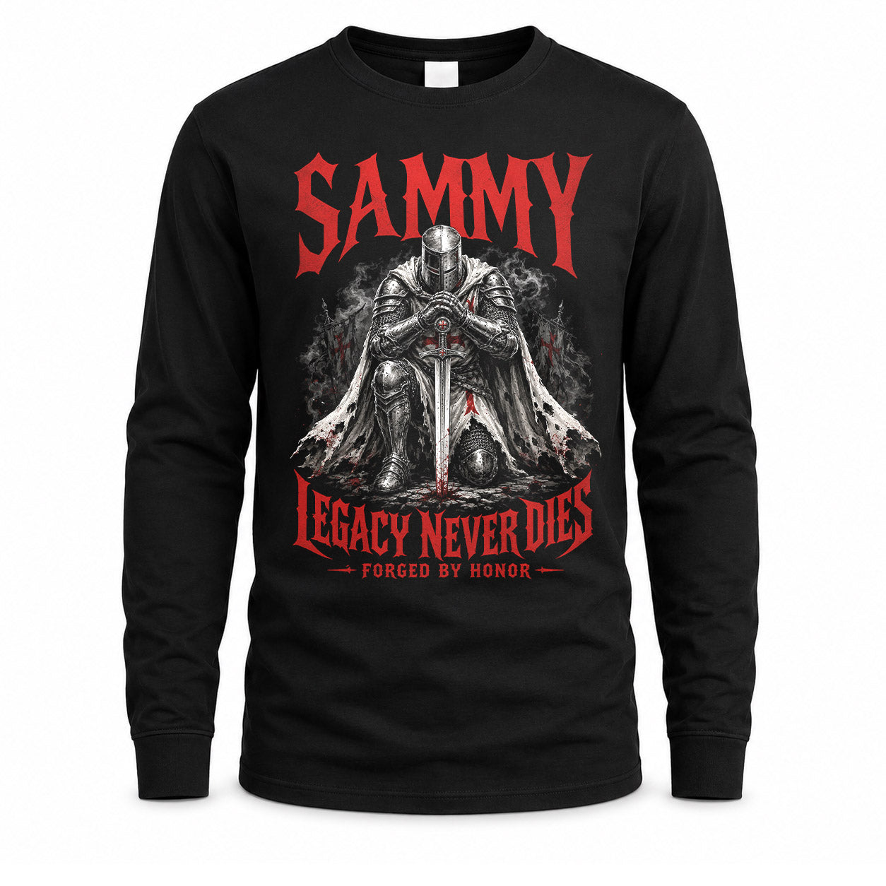 SAMMY HS90-K04-109 - NAME Legacy Never Dies Forged By Honor Personalized Knight
