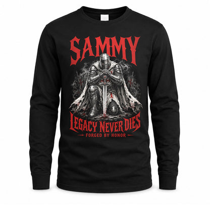 SAMMY HS90-K04-109 - NAME Legacy Never Dies Forged By Honor Personalized Knight