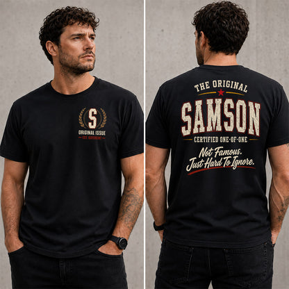 SAMSON W68-F2-168 – Personalized Original Issue Apparel “The Original NAME Certified One-of-One"