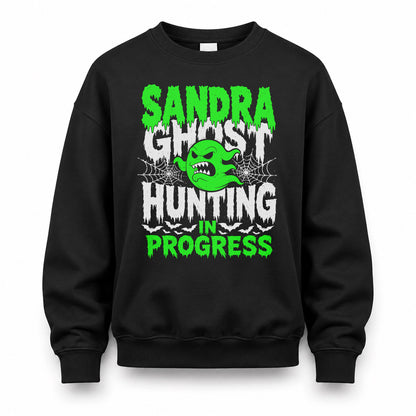 SANDRA HW22-K06-109 - NAME Ghost Hunting In Progress Personalized Halloween Shirt