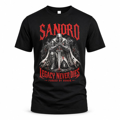 SANDRO HS90-K04-109 - NAME Legacy Never Dies Forged By Honor Personalized Knight