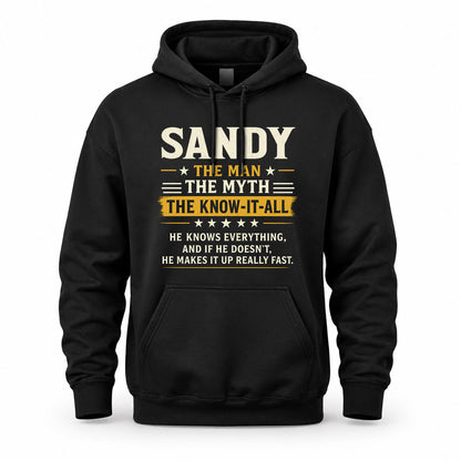 SANDY TM90-K04-125 - NAME Legendary Know-It-All Personalized Funny Shirt