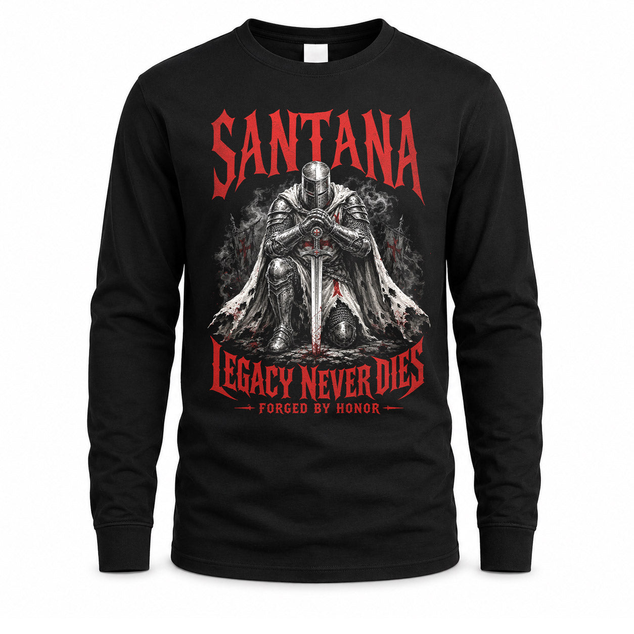 SANTANA HS90-K04-109 - NAME Legacy Never Dies Forged By Honor Personalized Knight