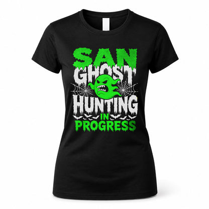 SAN HW22-K06-109 - NAME Ghost Hunting In Progress Personalized Halloween Shirt
