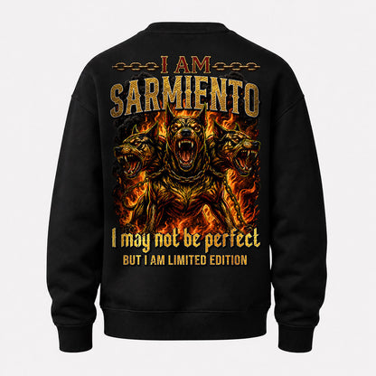 SARMIENTO MP88-F2-168–Personalized Bold Quote Apparel “I Am NAME I May Not Be Perfect But I Am Limited Edition