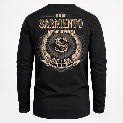 SARMIENTO PH55-T25-Personalized Name Quote Apparel “I Am NAME May Not Be Perfect But I Am Limited Edition”