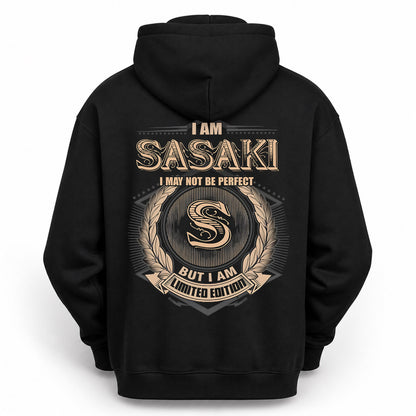 SASAKI PH55-T25-Personalized Name Quote Apparel “I Am NAME May Not Be Perfect But I Am Limited Edition”