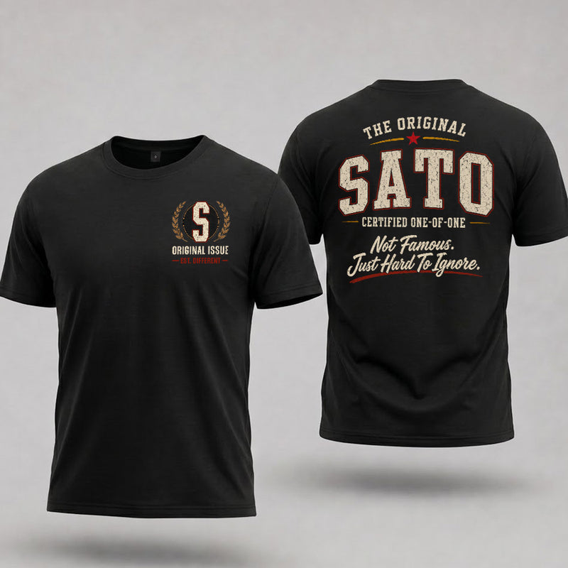 SATO W68-F2-168 – Personalized Original Issue Apparel “The Original NAME Certified One-of-One"