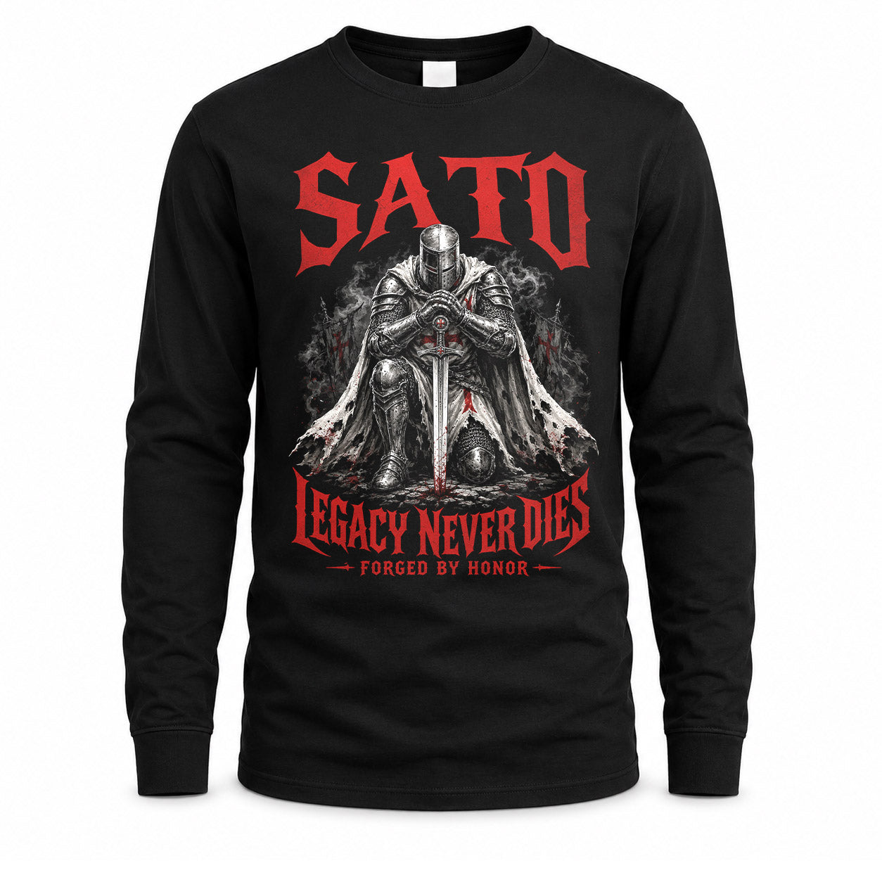 SATO HS90-K04-109 - NAME Legacy Never Dies Forged By Honor Personalized Knight
