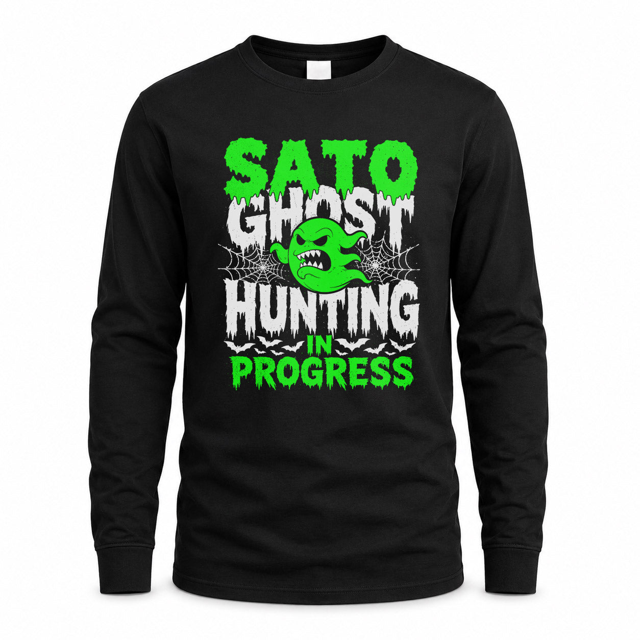 SATO HW22-K06-109 - NAME Ghost Hunting In Progress Personalized Halloween Shirt