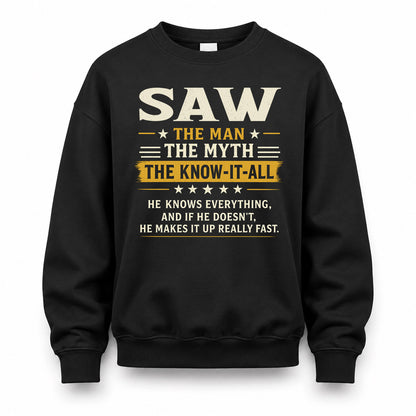 SAW TM90-K04-125 - NAME Legendary Know-It-All Personalized Funny Shirt
