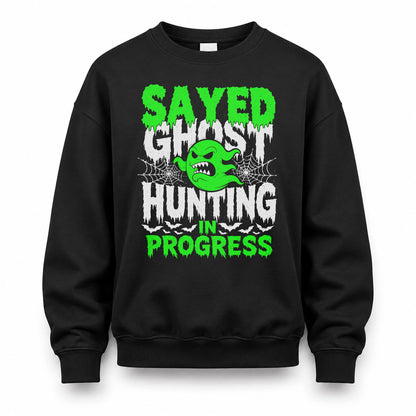 SAYED HW22-K06-109 - NAME Ghost Hunting In Progress Personalized Halloween Shirt