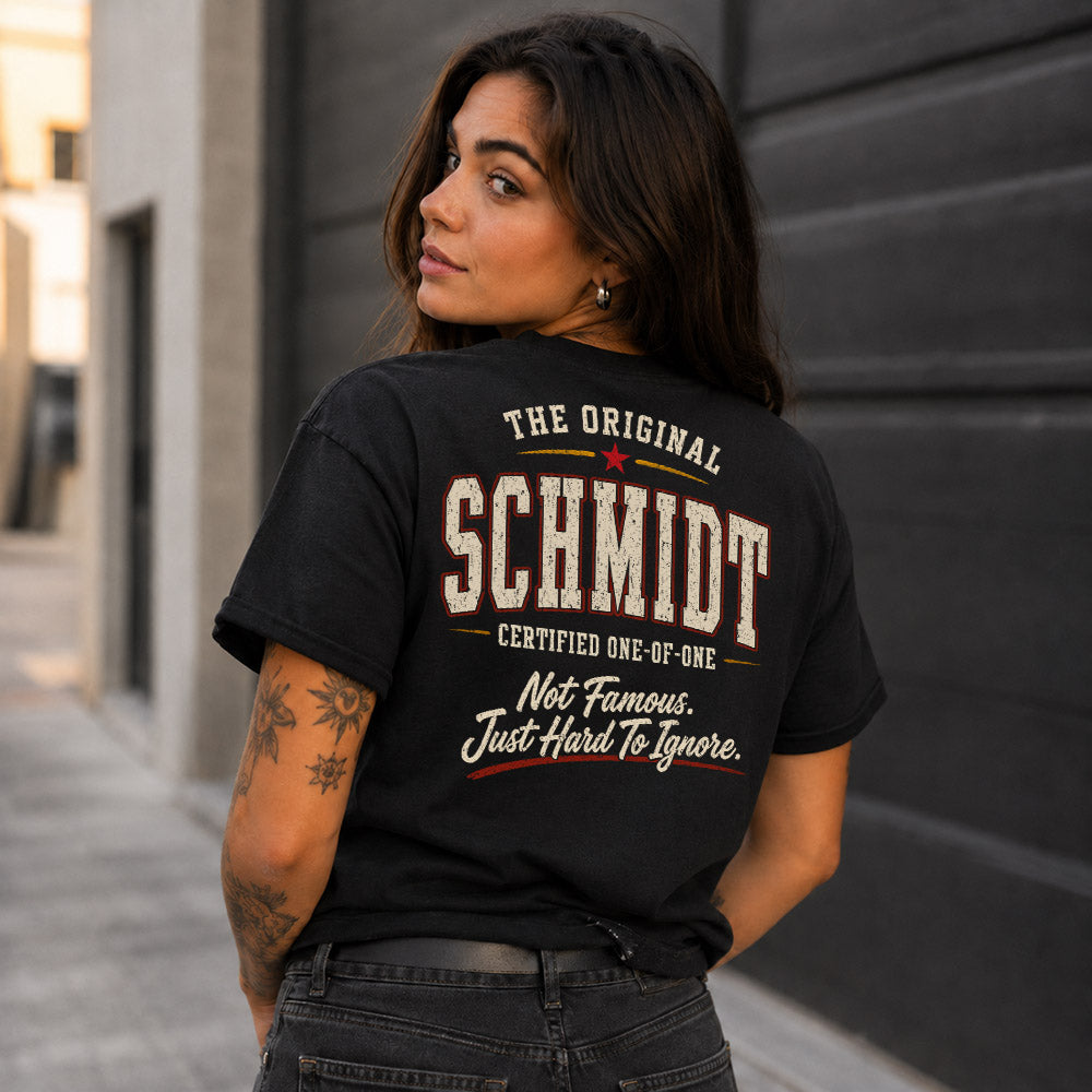 SCHMIDT W68-F2-168 – Personalized Original Issue Apparel “The Original NAME Certified One-of-One"