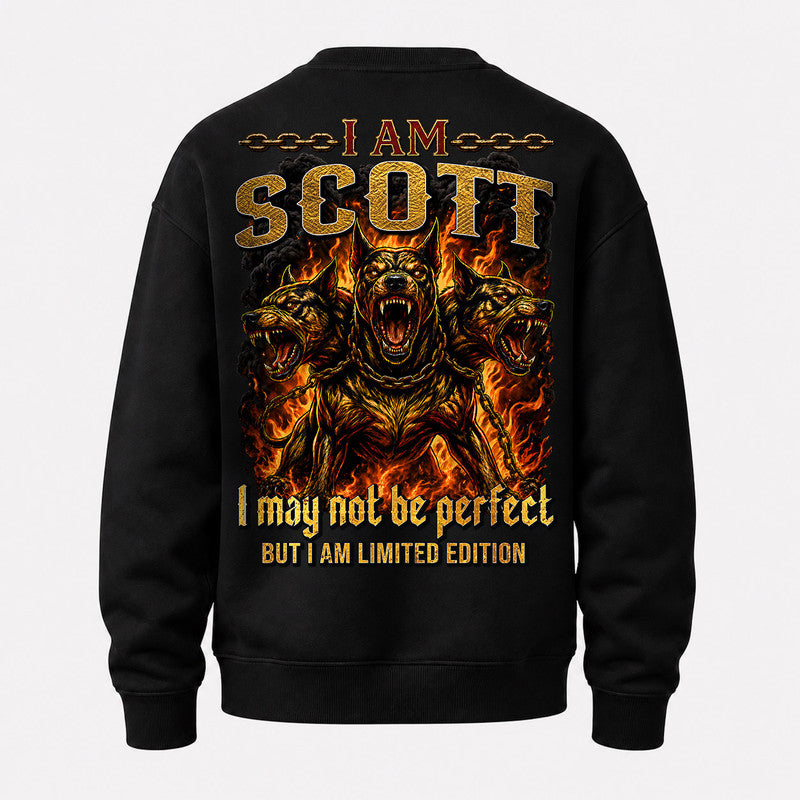 SCOTT MP88-F2-168–Personalized Bold Quote Apparel “I Am NAME I May Not Be Perfect But I Am Limited Edition