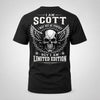 SCOTT P01-K24-229 – Personalized Skull Graphic Apparel “I Am NAME I May Not Be Perfect But I Am Limited Edition”