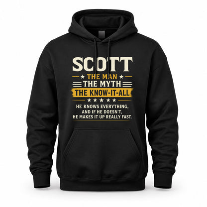 SCOTT TM90-K04-125 - NAME Legendary Know-It-All Personalized Funny Shirt