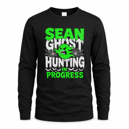 SEAN HW22-K06-109 - NAME Ghost Hunting In Progress Personalized Halloween Shirt