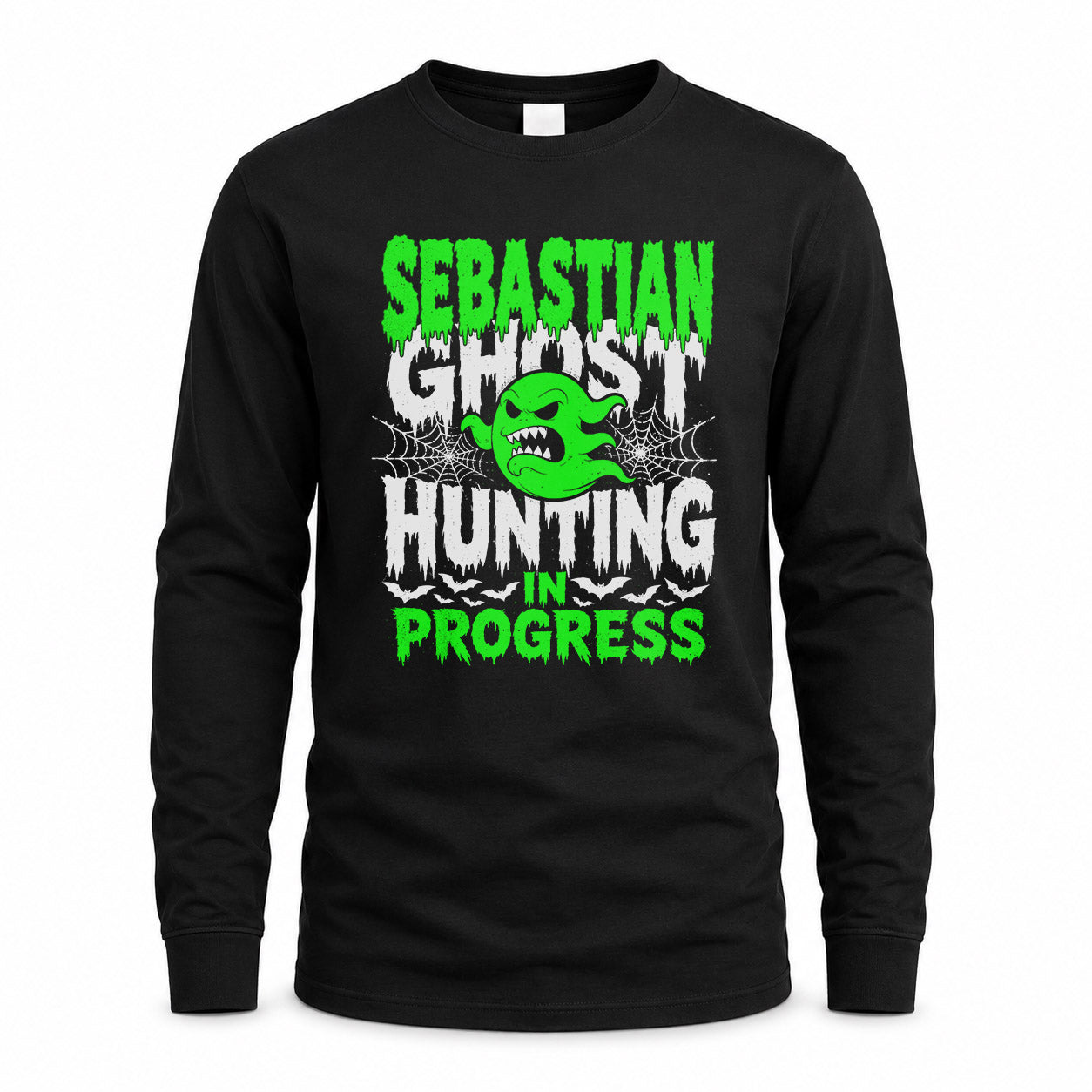 SEBASTIAN HW22-K06-109 - NAME Ghost Hunting In Progress Personalized Halloween Shirt