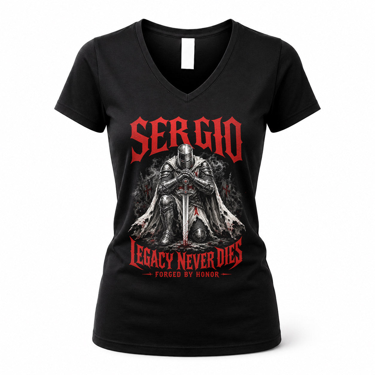 SERGIO HS90-K04-109 - NAME Legacy Never Dies Forged By Honor Personalized Knight