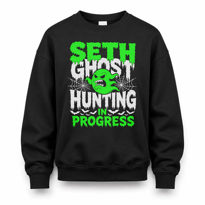 SETH HW22-K06-109 - NAME Ghost Hunting In Progress Personalized Halloween Shirt