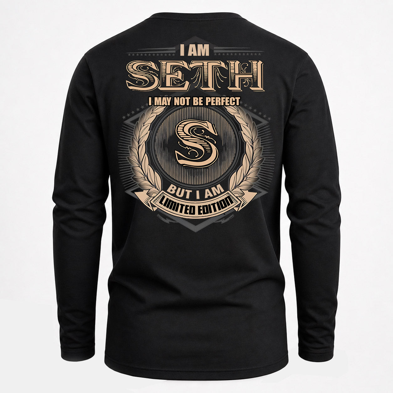 SETH PH55-T25-Personalized Name Quote Apparel “I Am NAME May Not Be Perfect But I Am Limited Edition”