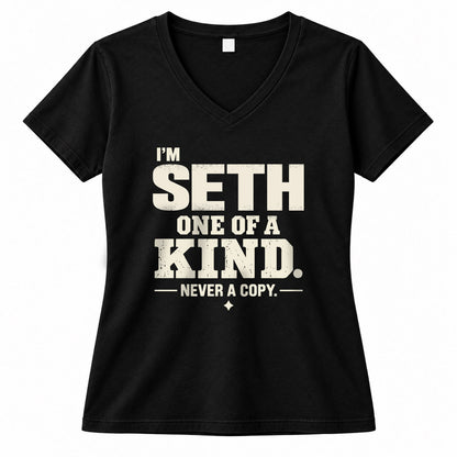SETH P6-K4-228 Personalized Funny Quote Apparel “I’m NAME – One of a Kind, Never a Copy”