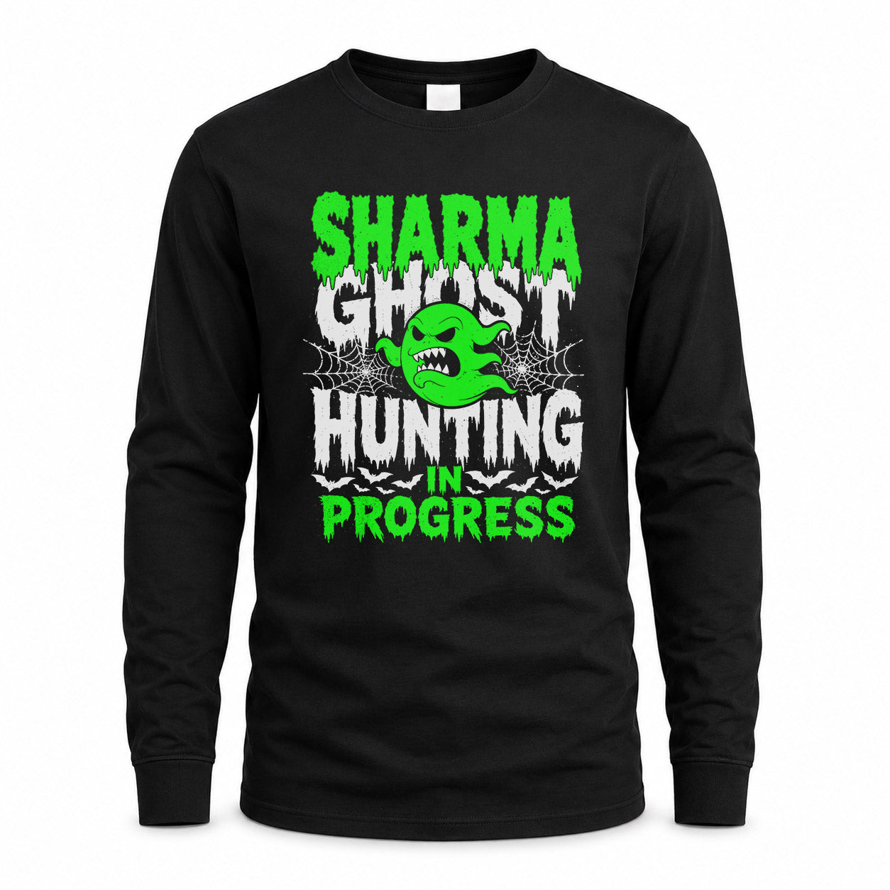 SHARMA HW22-K06-109 - NAME Ghost Hunting In Progress Personalized Halloween Shirt