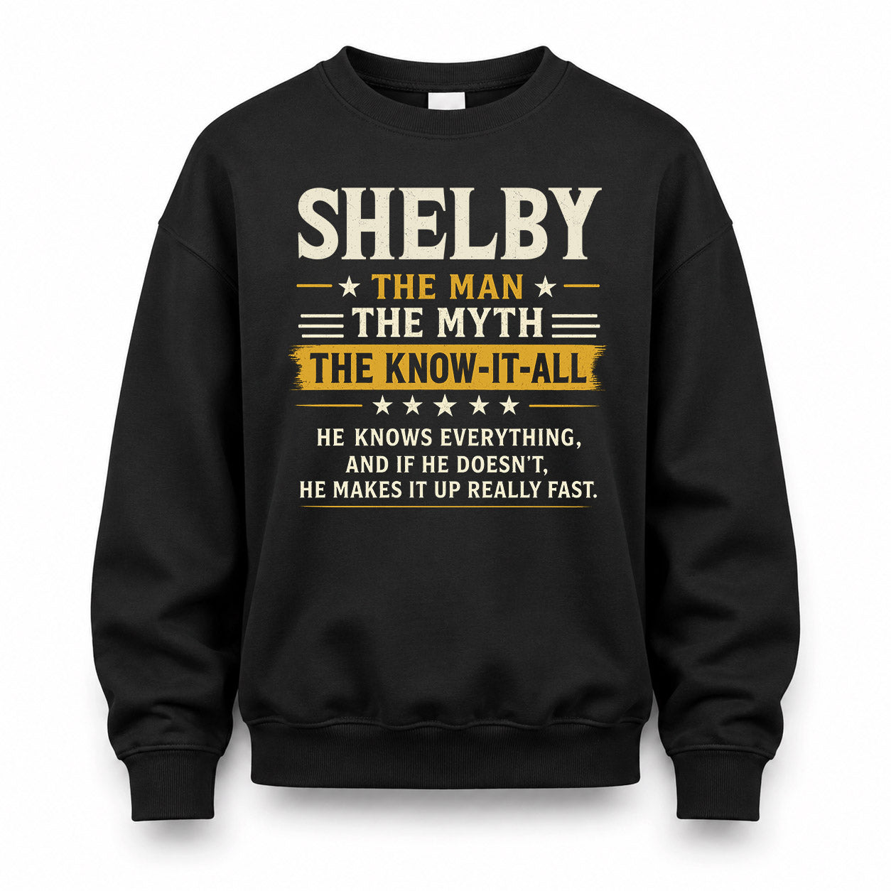 SHELBY TM90-K04-125 - NAME Legendary Know-It-All Personalized Funny Shirt