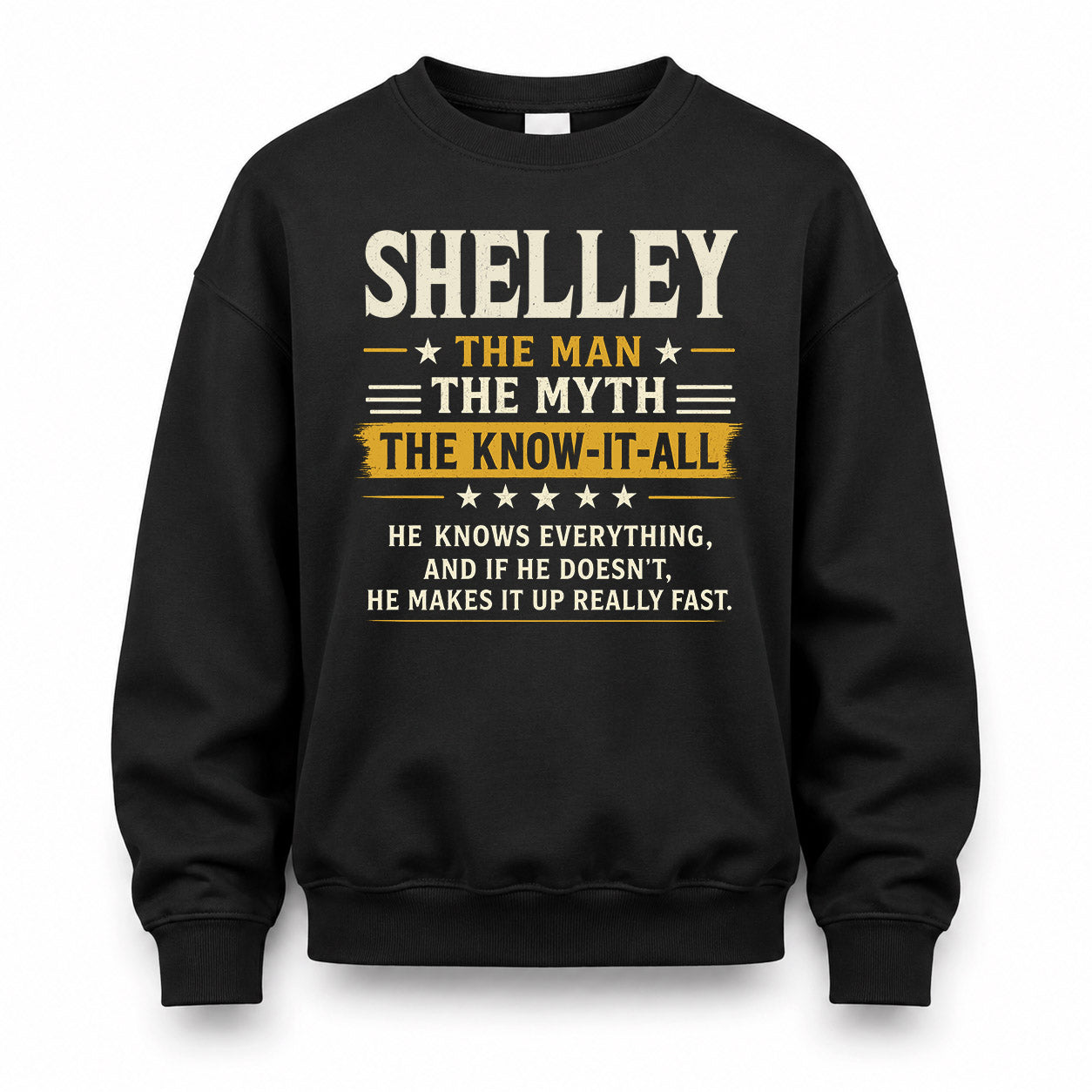 SHELLEY TM90-K04-125 - NAME Legendary Know-It-All Personalized Funny Shirt