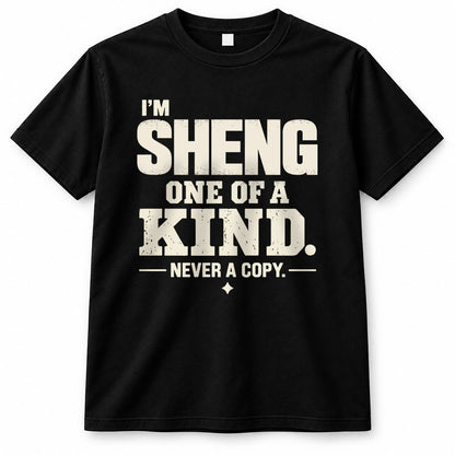 SHENG P6-K4-228 Personalized Funny Quote Apparel “I’m NAME – One of a Kind, Never a Copy”