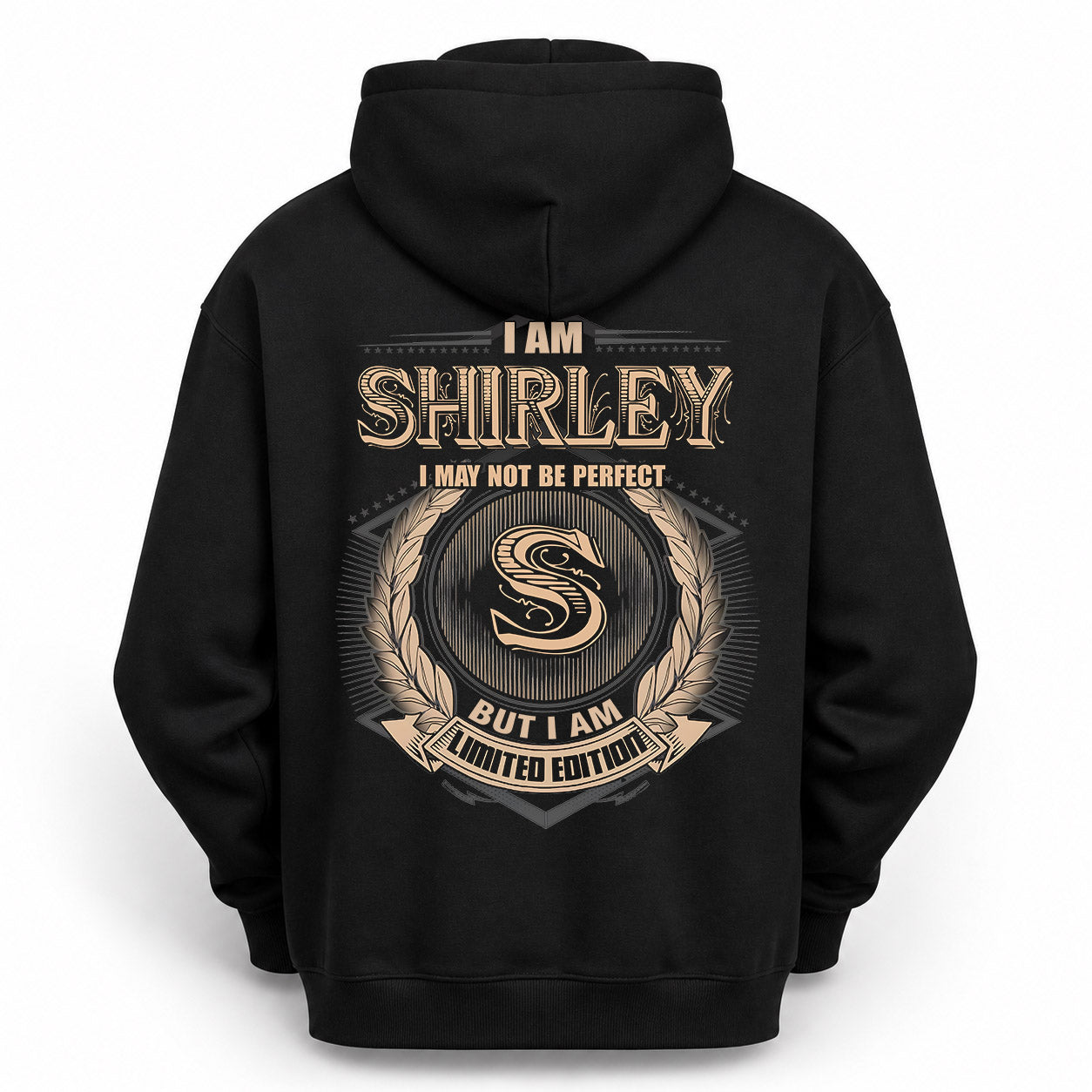 SHIRLEY PH55-T25-Personalized Name Quote Apparel “I Am NAME May Not Be Perfect But I Am Limited Edition”