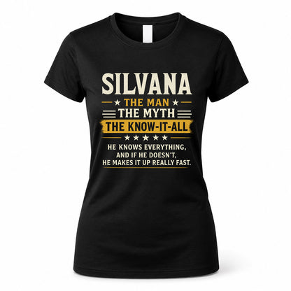 SILVANA TM90-K04-125 - NAME Legendary Know-It-All Personalized Funny Shirt