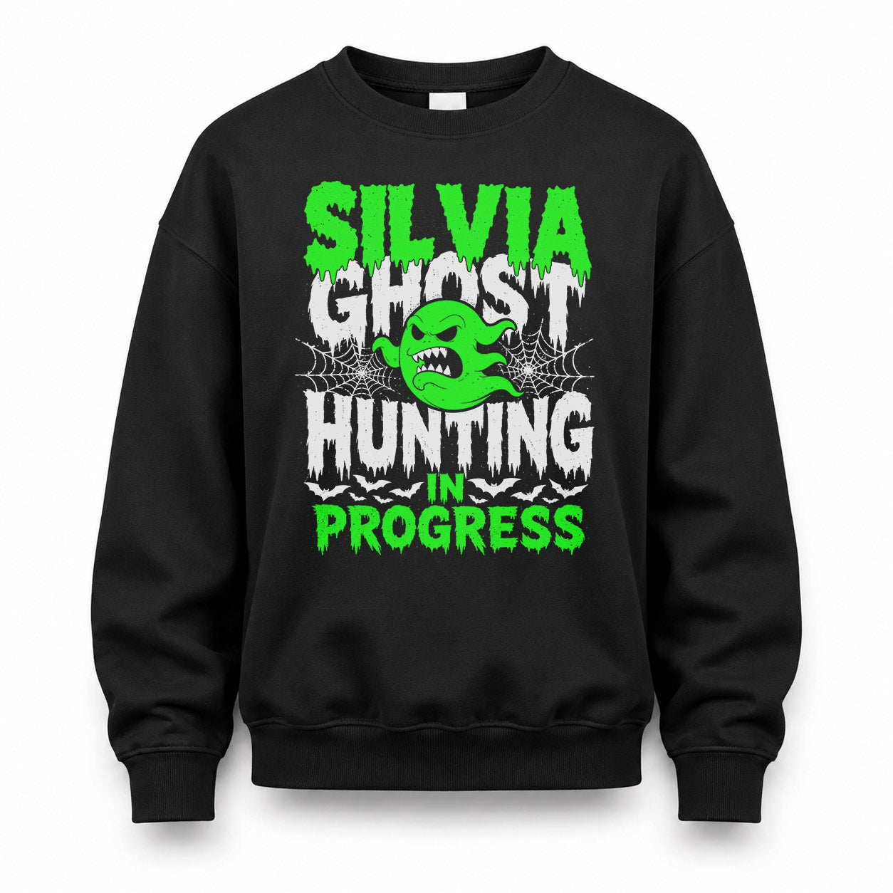 SILVIA HW22-K06-109 - NAME Ghost Hunting In Progress Personalized Halloween Shirt