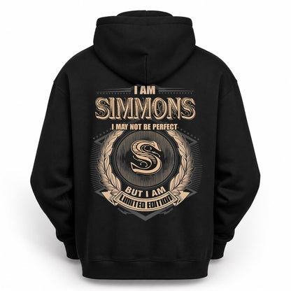 SIMMONS PH55-T25-Personalized Name Quote Apparel “I Am NAME May Not Be Perfect But I Am Limited Edition”