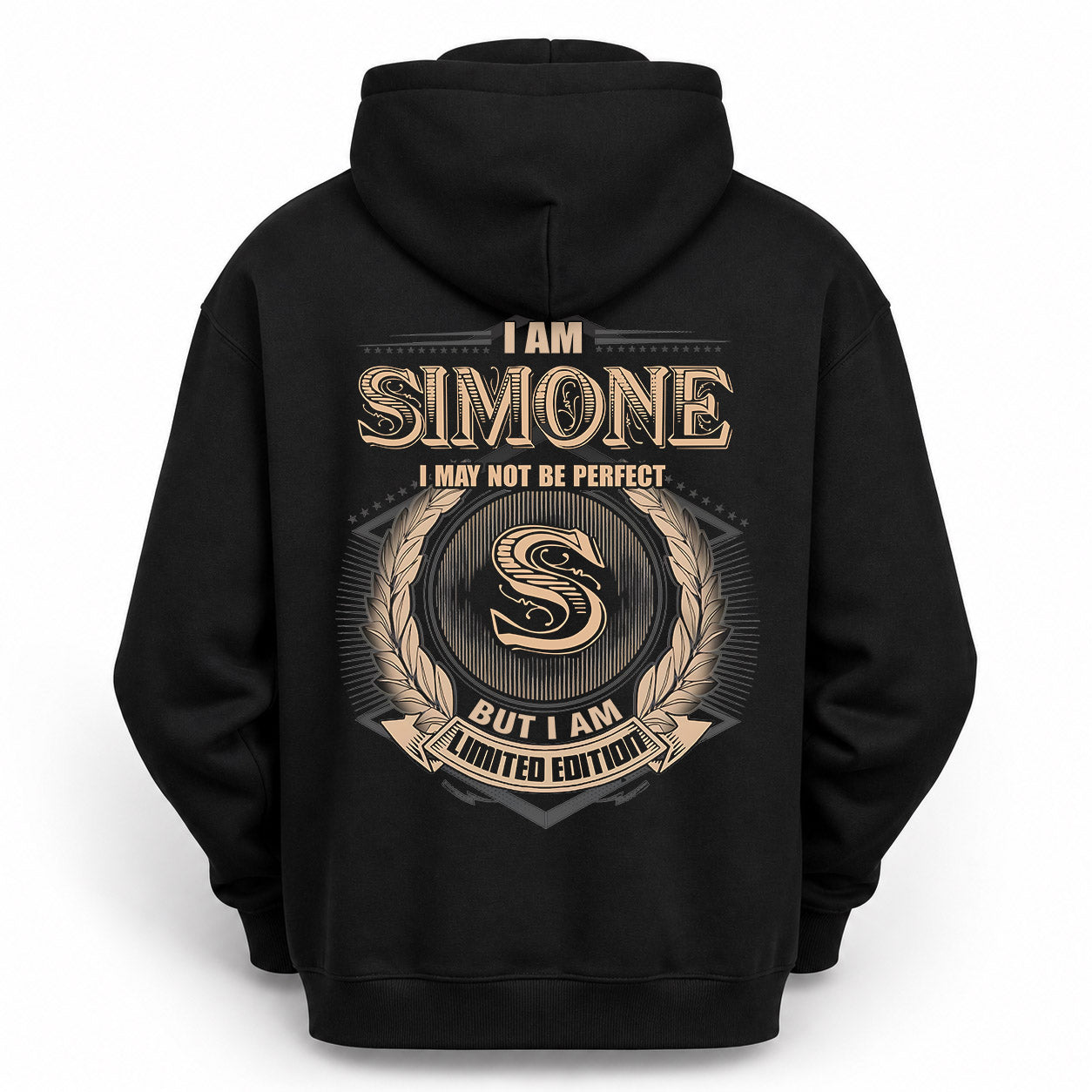 SIMONE PH55-T25-Personalized Name Quote Apparel “I Am NAME May Not Be Perfect But I Am Limited Edition”