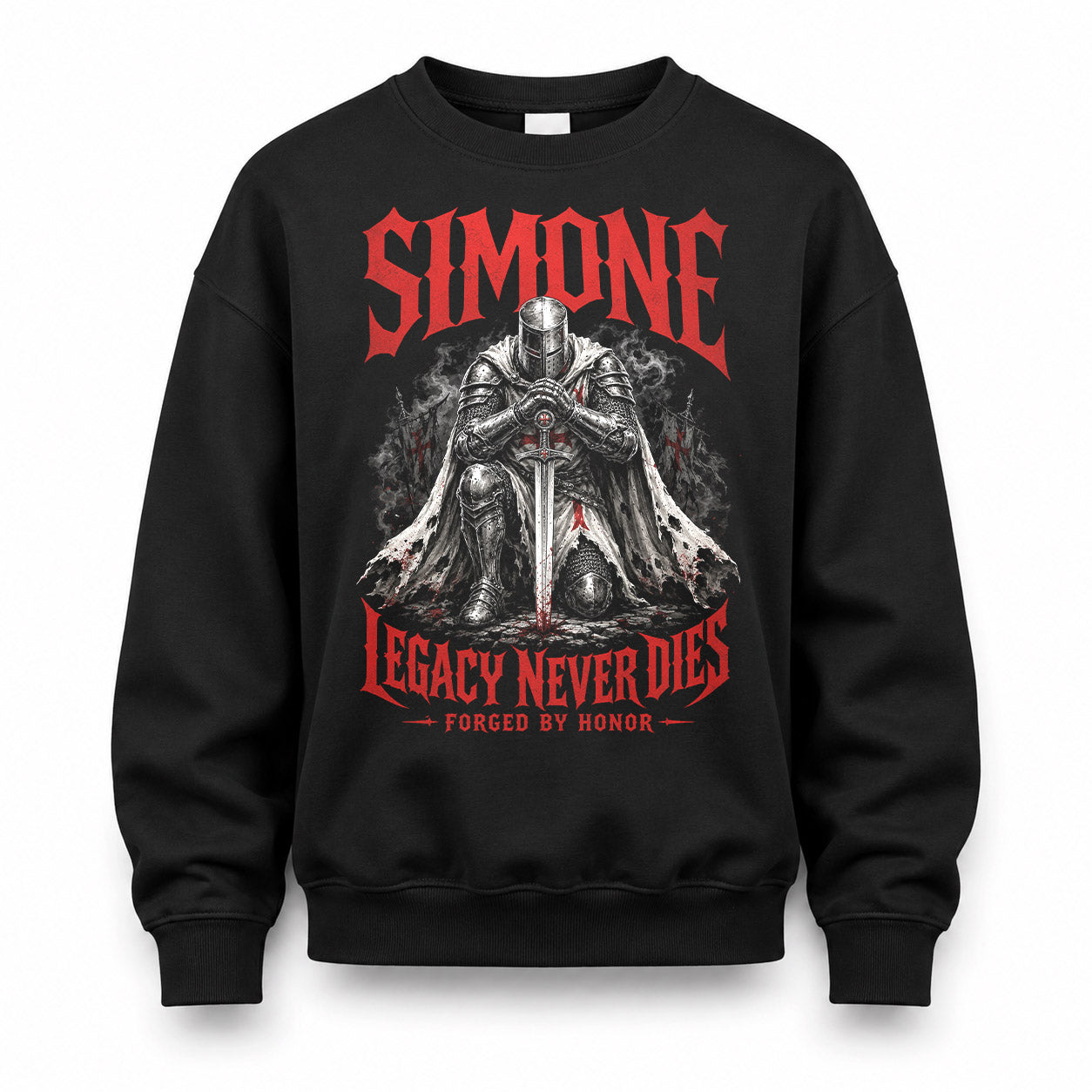 SIMONE HS90-K04-109 - NAME Legacy Never Dies Forged By Honor Personalized Knight