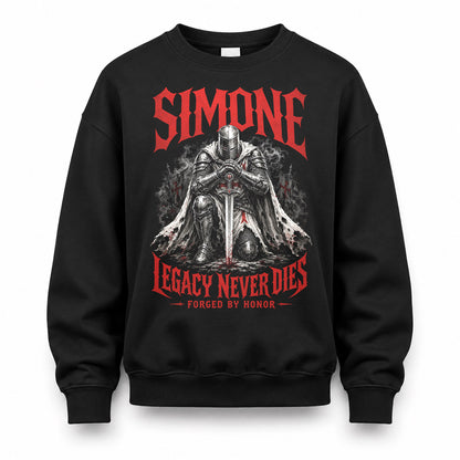 SIMONE HS90-K04-109 - NAME Legacy Never Dies Forged By Honor Personalized Knight