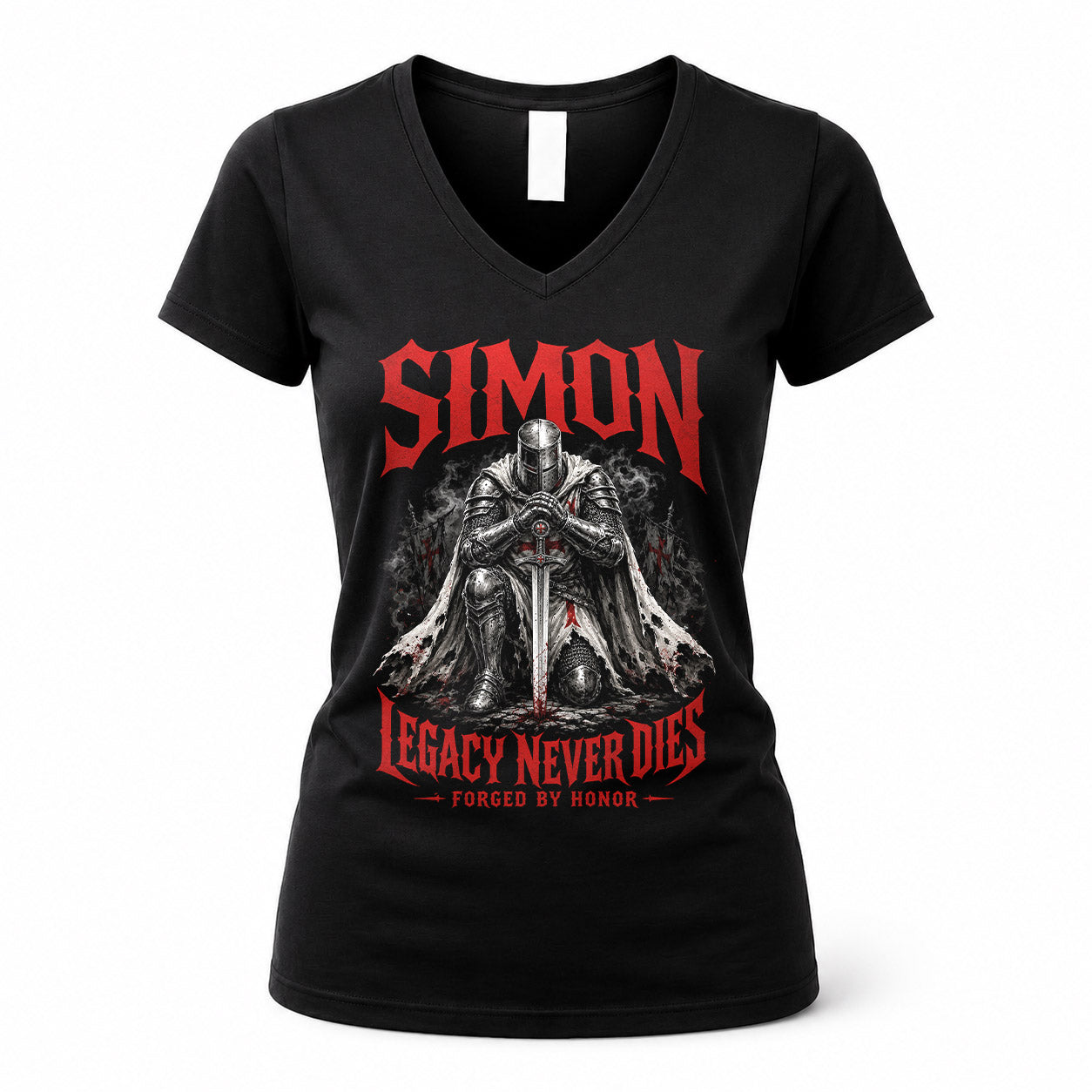 SIMON HS90-K04-109 - NAME Legacy Never Dies Forged By Honor Personalized Knight