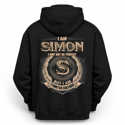SIMON PH55-T25-Personalized Name Quote Apparel “I Am NAME May Not Be Perfect But I Am Limited Edition”