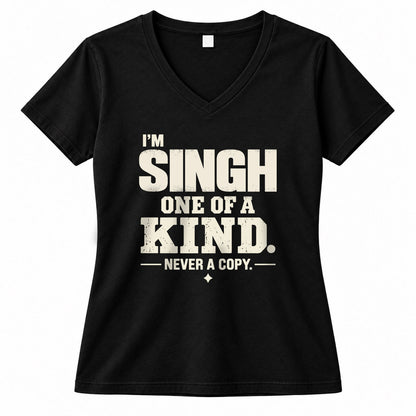 SINGH P6-K4-228 Personalized Funny Quote Apparel “I’m NAME – One of a Kind, Never a Copy”
