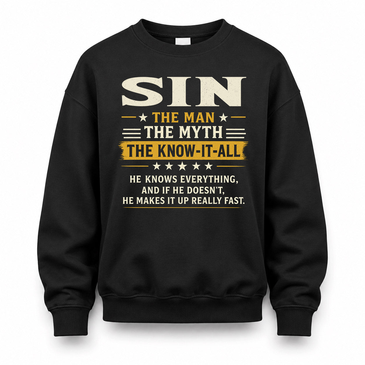 SIN TM90-K04-125 - NAME Legendary Know-It-All Personalized Funny Shirt