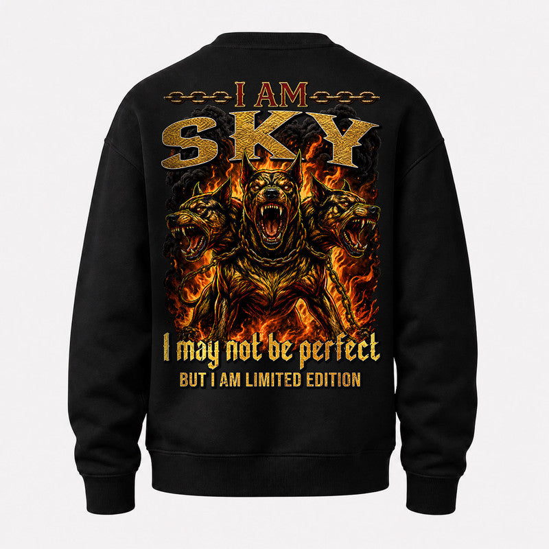 SKY MP88-F2-168–Personalized Bold Quote Apparel “I Am NAME I May Not Be Perfect But I Am Limited Edition