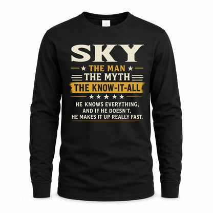 SKY TM90-K04-125 - NAME Legendary Know-It-All Personalized Funny Shirt