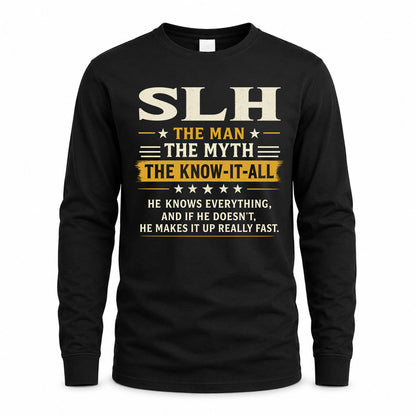 SLH TM90-K04-125 - NAME Legendary Know-It-All Personalized Funny Shirt