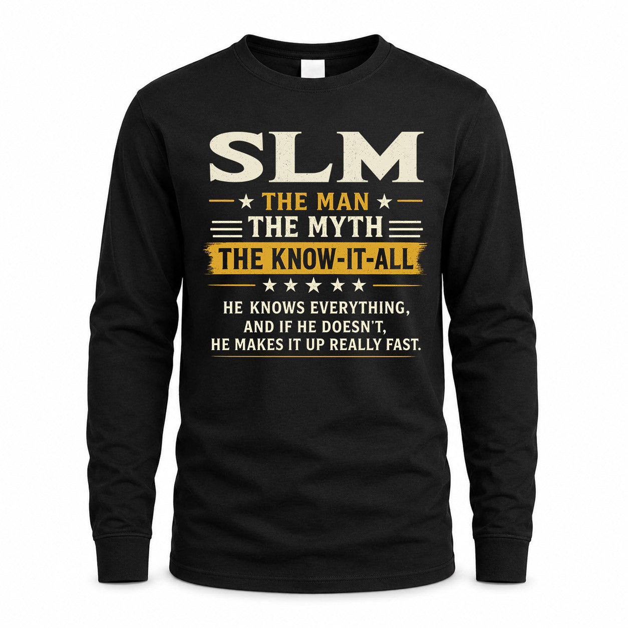 SLM TM90-K04-125 - NAME Legendary Know-It-All Personalized Funny Shirt