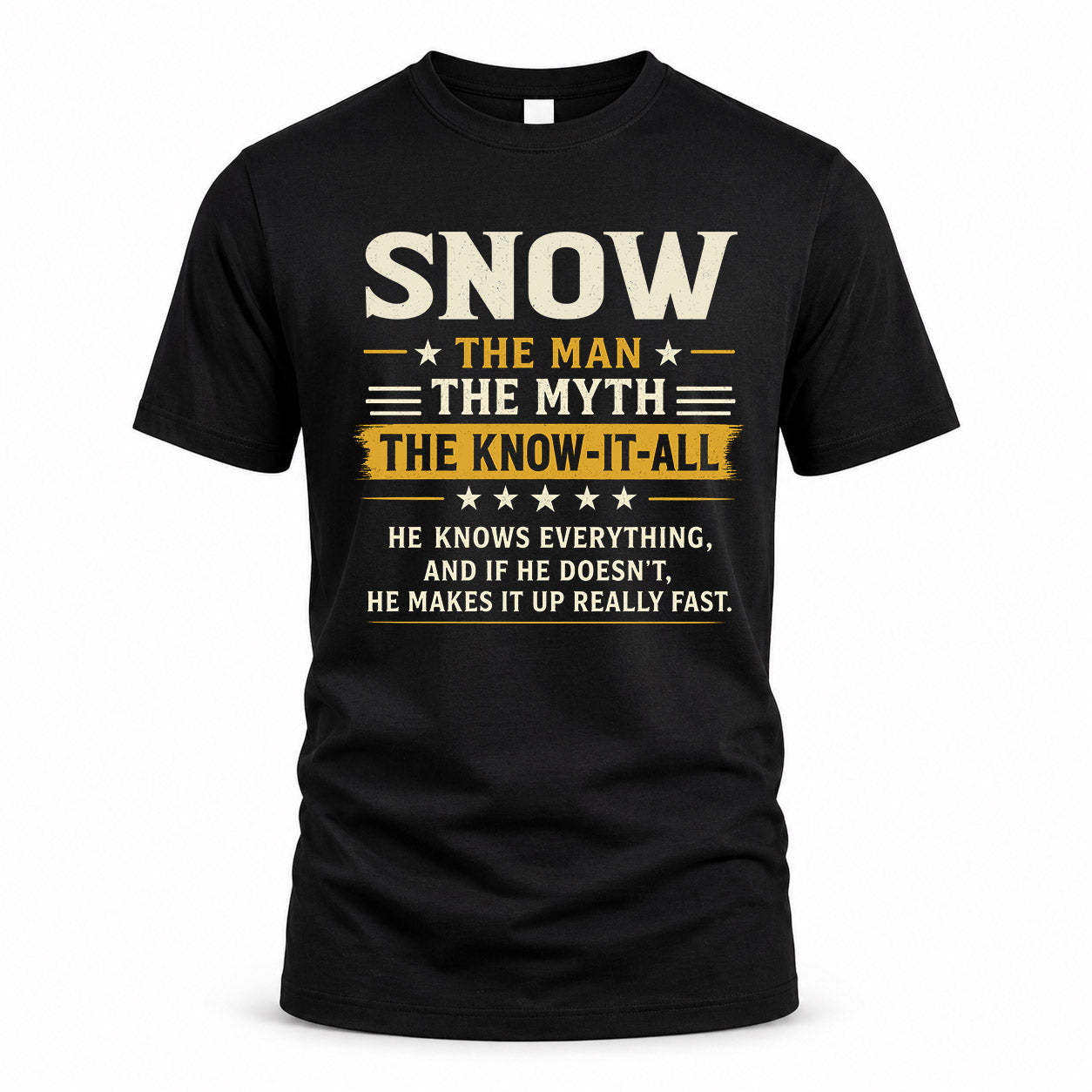 SNOW TM90-K04-125 - NAME Legendary Know-It-All Personalized Funny Shirt