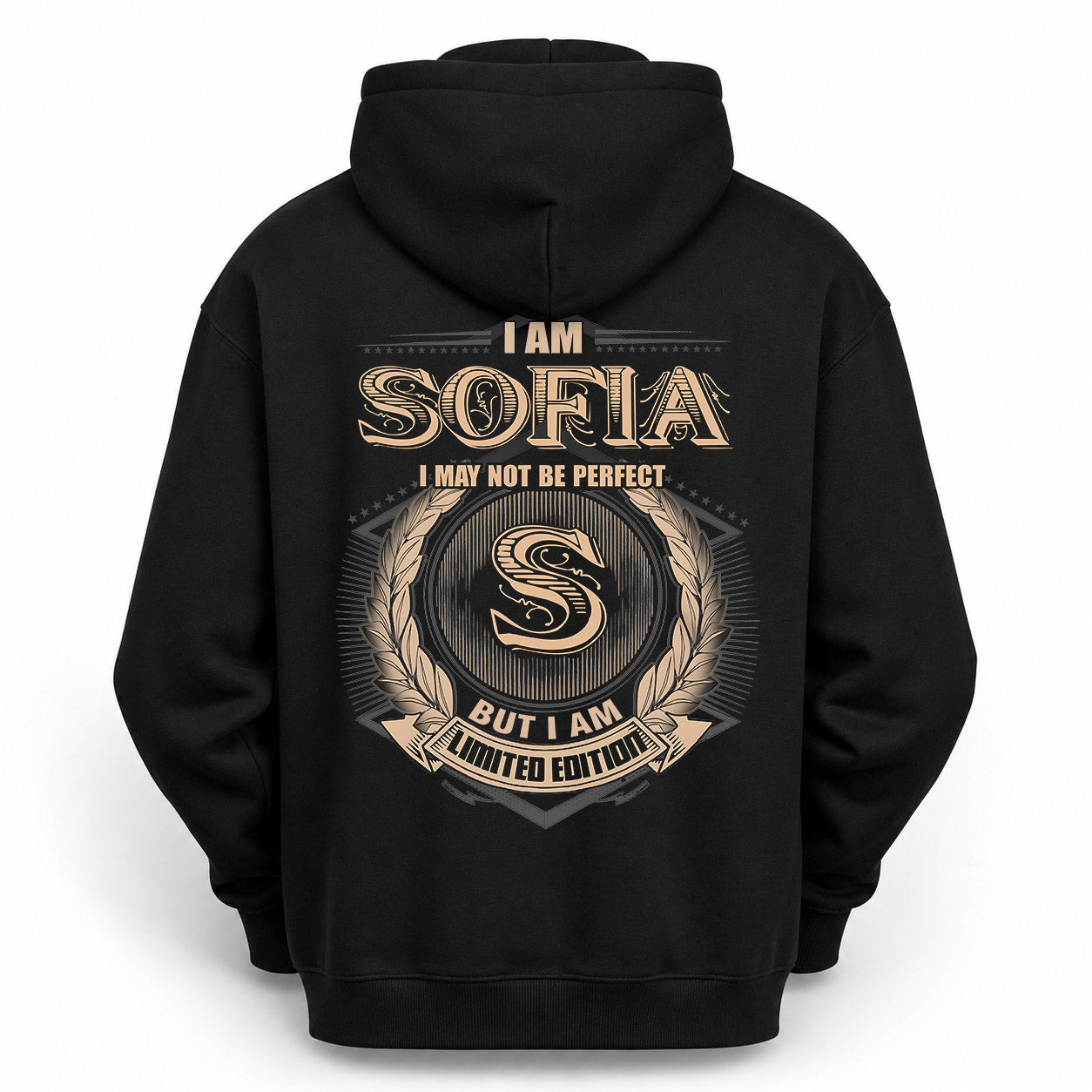 SOFIA PH55-T25-Personalized Name Quote Apparel “I Am NAME May Not Be Perfect But I Am Limited Edition”