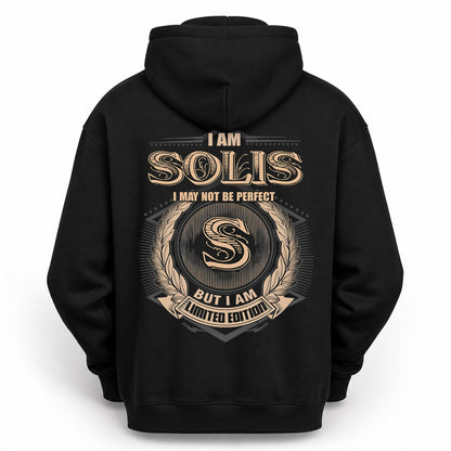 SOLIS PH55-T25-Personalized Name Quote Apparel “I Am NAME May Not Be Perfect But I Am Limited Edition”